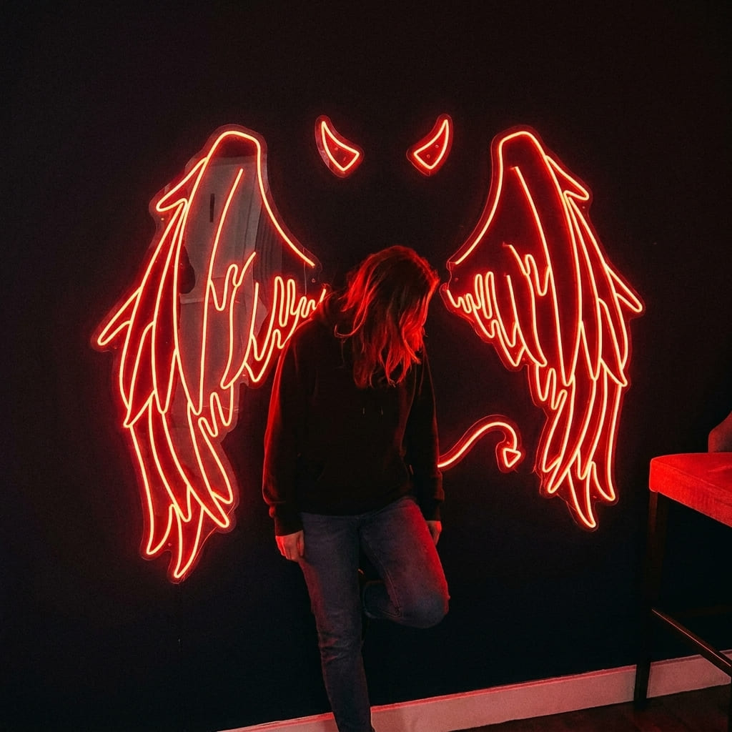 Custom Devil Wings  LED Neon Sign - wings collection